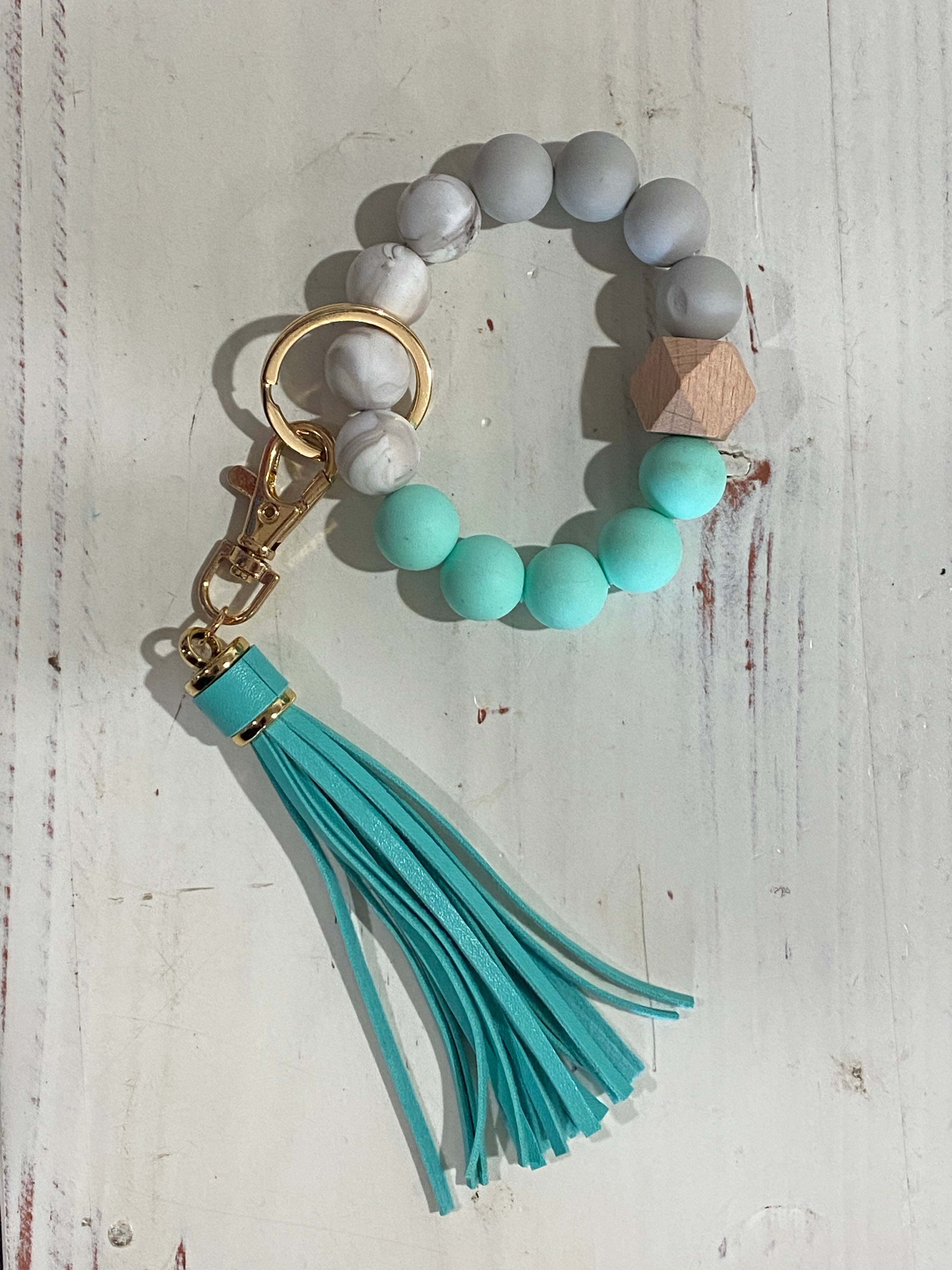 Rubber bead key chain