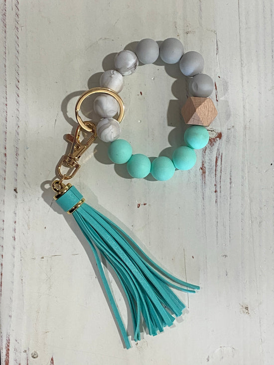 Rubber bead key chain