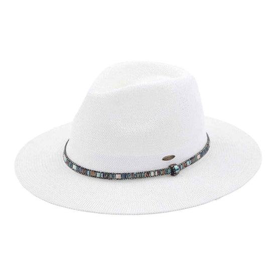Panama Rhinestone Thread Detail Hat *FINAL SALE*