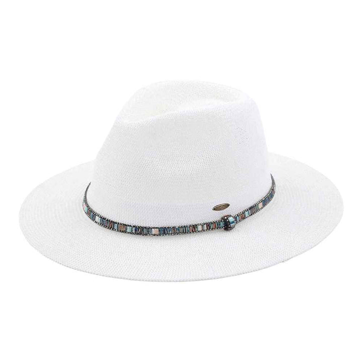 Panama Rhinestone Thread Detail Hat *FINAL SALE*
