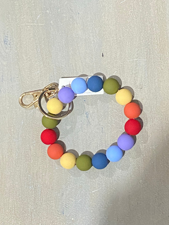Rubber bead key chain