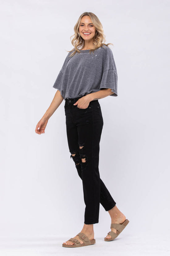 Judy Blue Black High Waist Boyfriend *FINAL SALE*