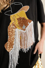 Load image into Gallery viewer, Sequin Cow Girl Graphic Tee
