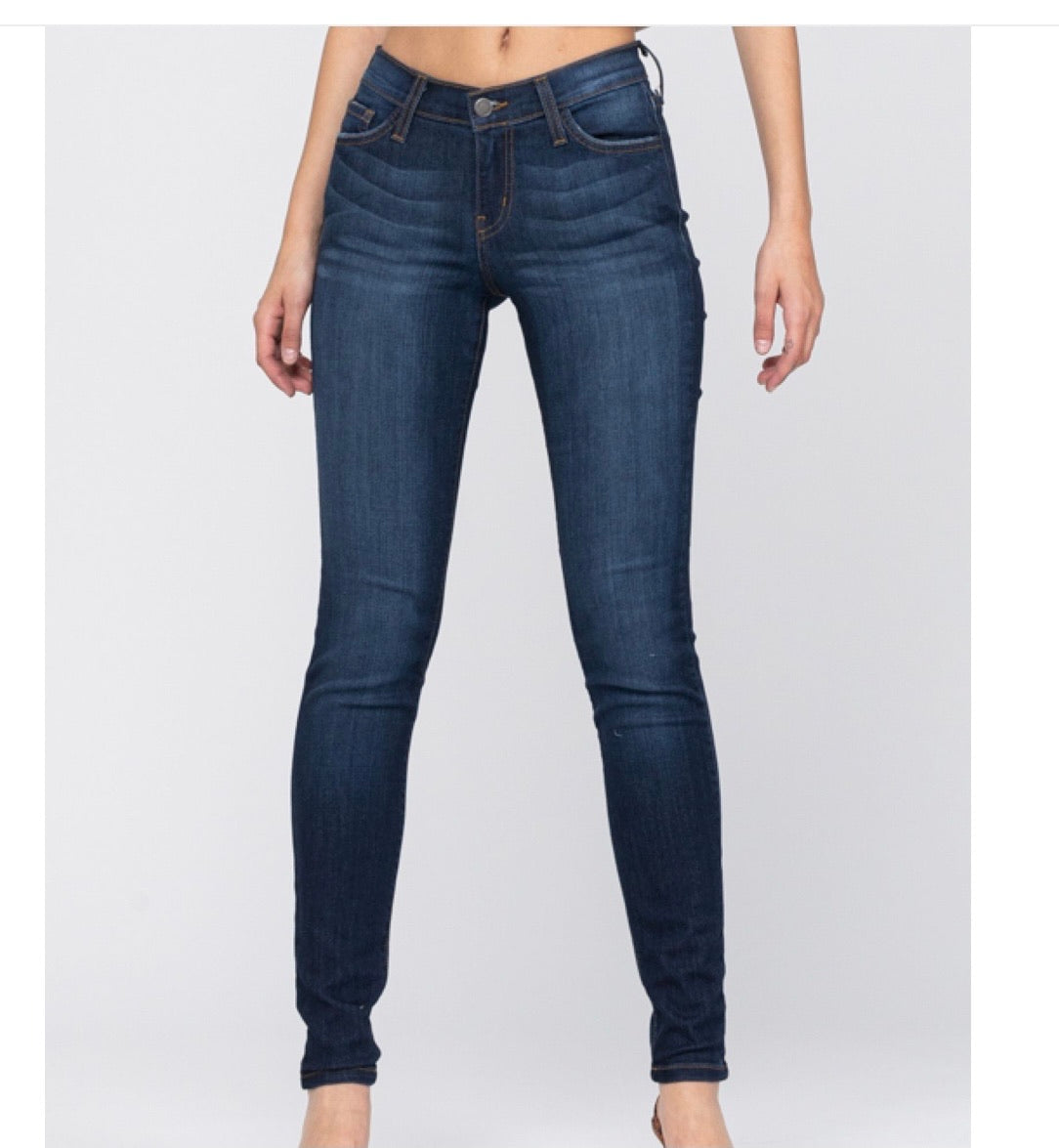 Judy Blue Dark Wash Super Stretchy & Soft Non Distressed Rayon Skinny