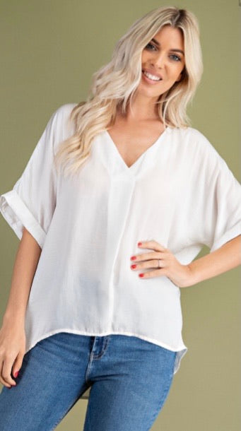 V-Neck High-Low Top *FINAL SALE*