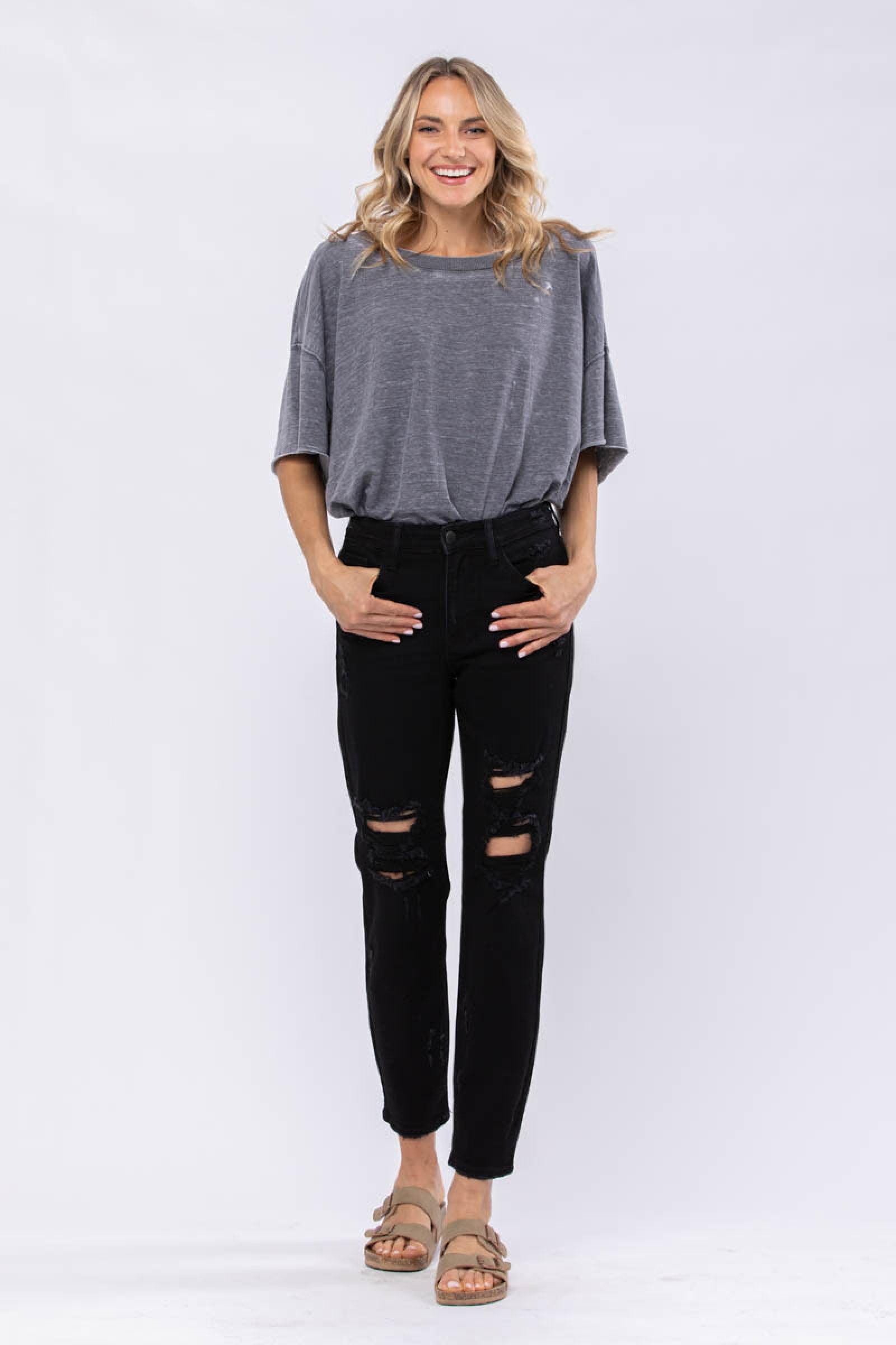 Judy Blue Black High Waist Boyfriend *FINAL SALE*