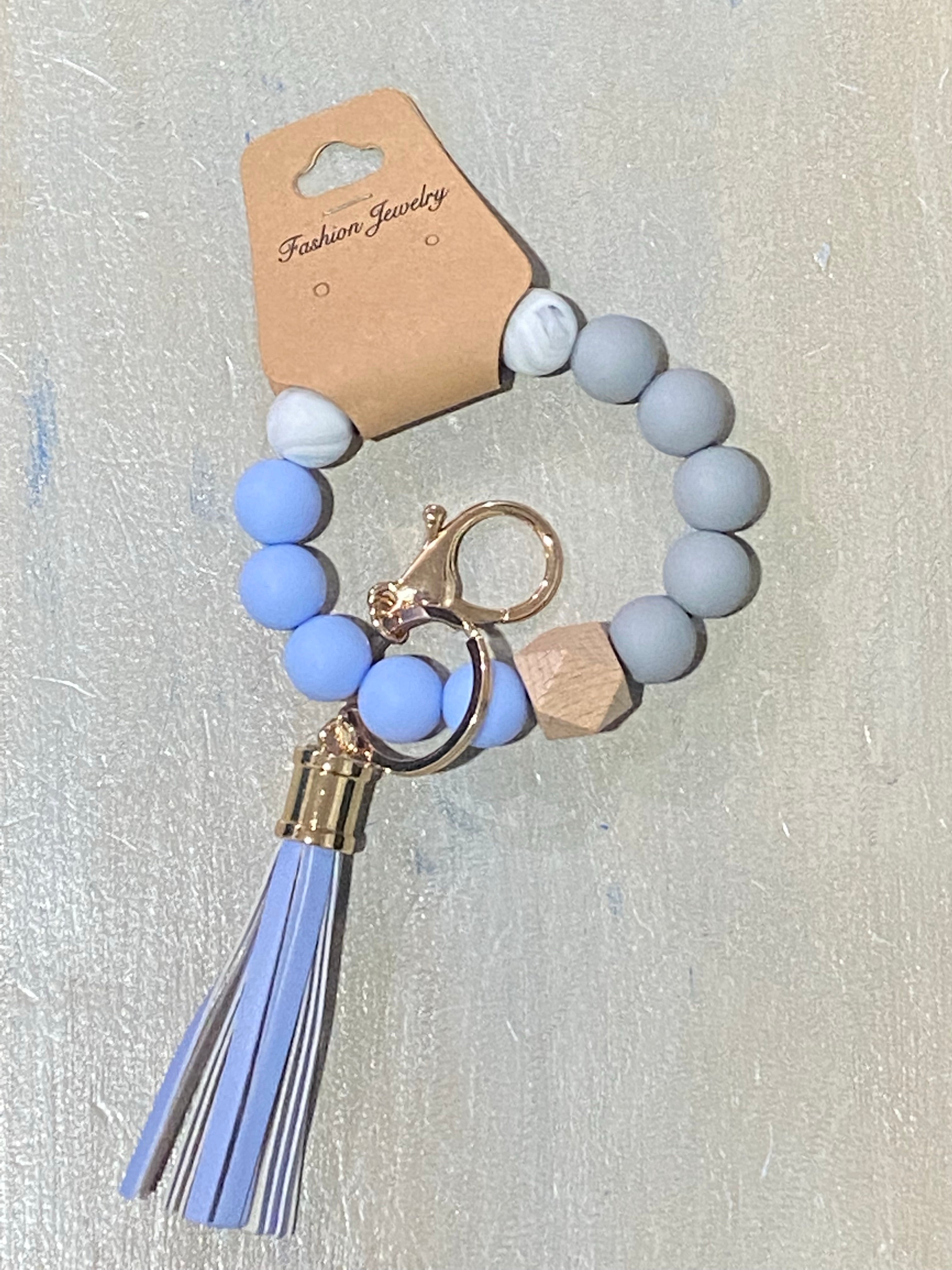 Rubber bead key chain