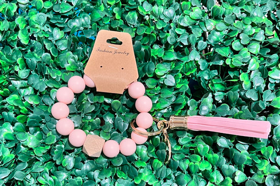 Rubber bead key chain