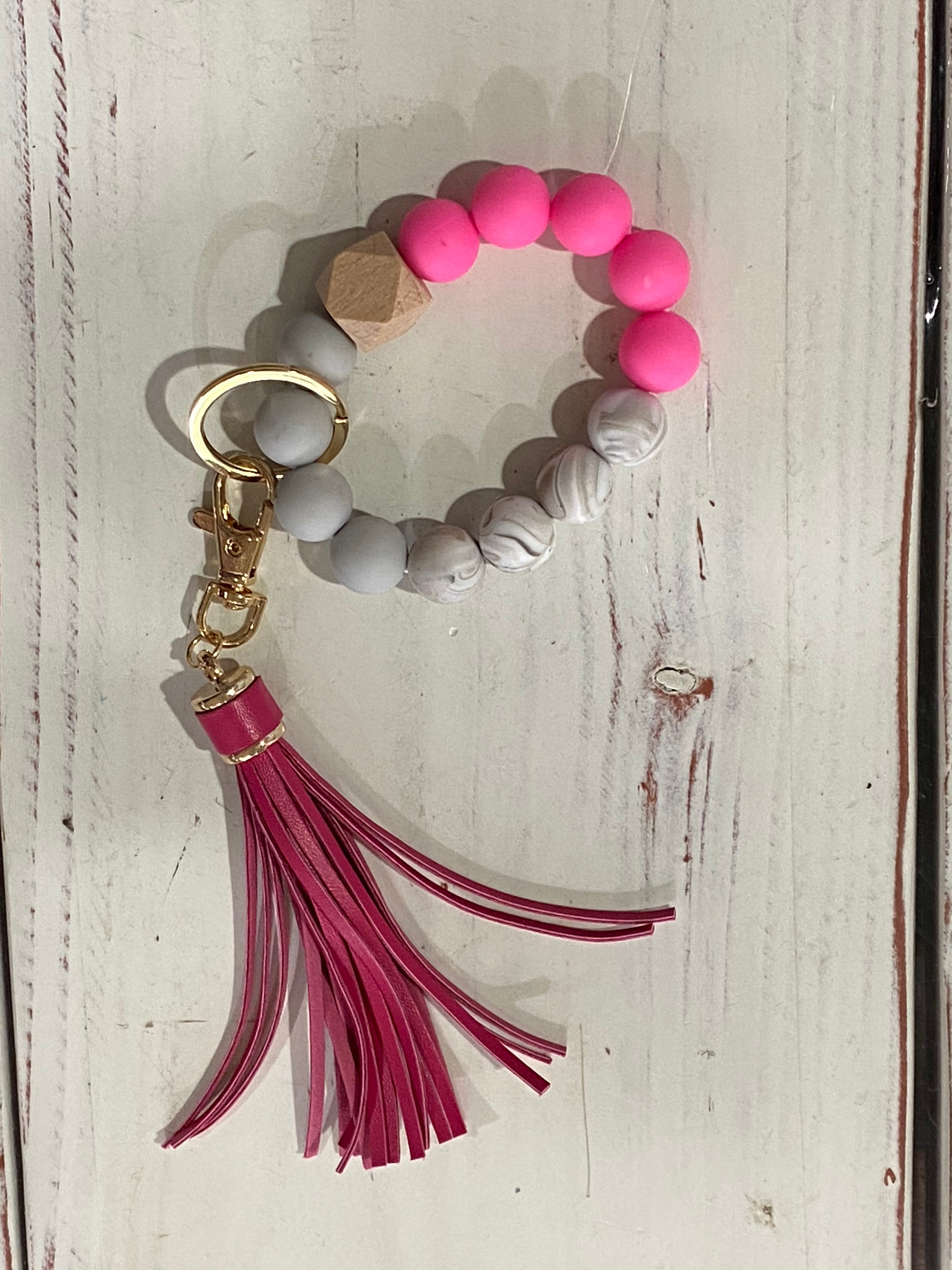 Rubber bead key chain