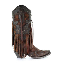 Load image into Gallery viewer, Corral Leopard Fringe Boot

