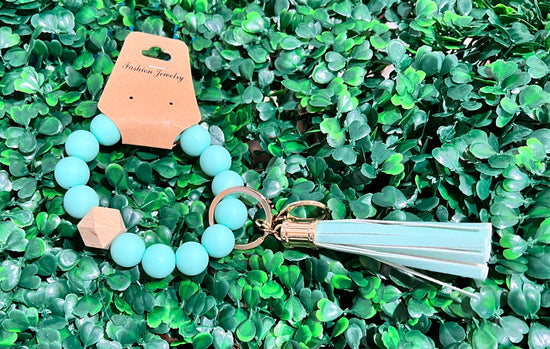 Rubber bead key chain