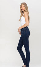 Load image into Gallery viewer, Mid Rise Dark Wash Full Length Skinny
