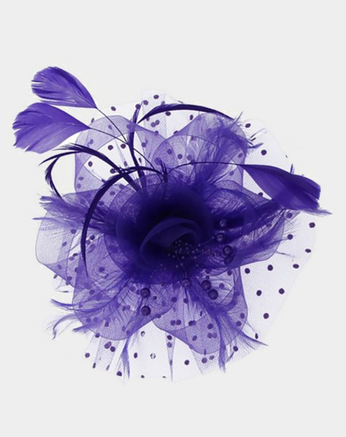 Feather Flower & Leaf Fascinator