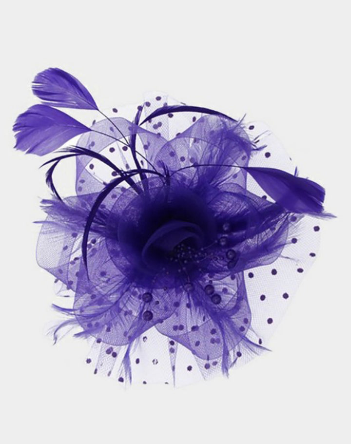 Feather Flower & Leaf Fascinator