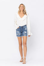 Load image into Gallery viewer, Judy Blue Mid Rise Patch Cut Off Shorts

