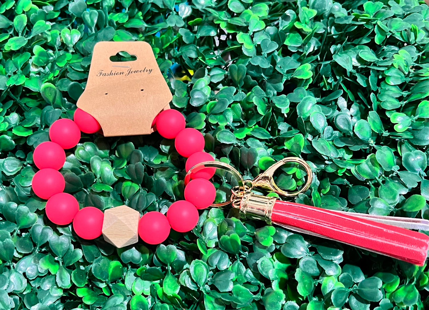 Rubber bead key chain