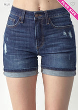 Load image into Gallery viewer, Curvy Dark Denim Shorts *FINAL SALE*
