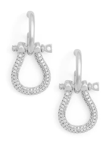 Pave Horse Charm Earrings