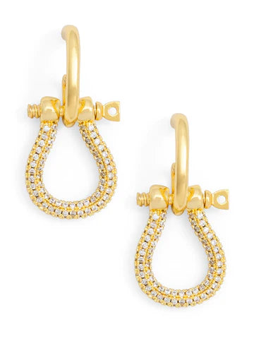 Pave Horse Charm Earrings